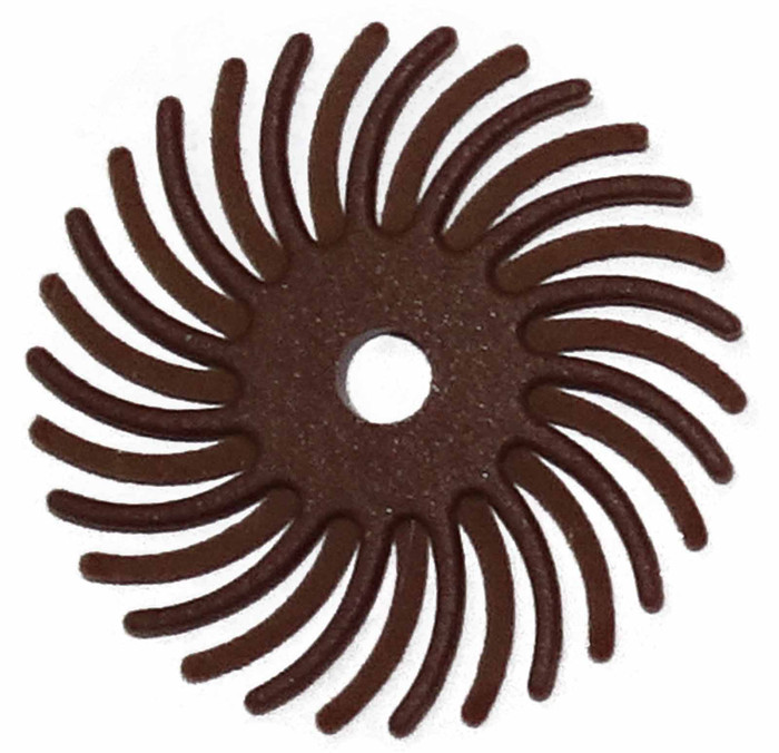 1/16 Inch Arbor Dedeco Sunburst 12 Pack Fine 400 Grit 5/8 Inch TC Radial Bristle Discs Precision Thermoplastic Rotary Cleaning and Polishing Tool 